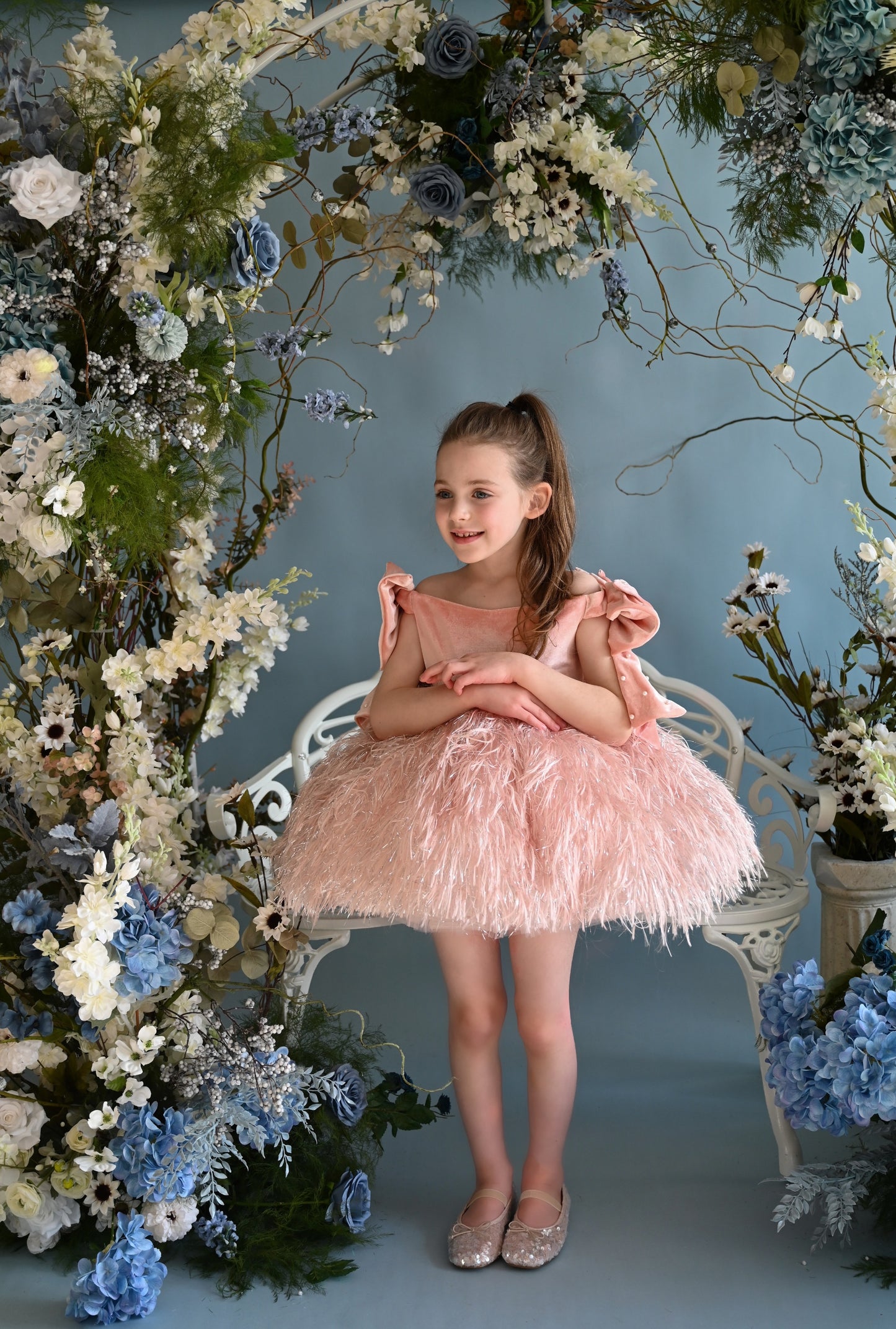 Cotton candy swan dress