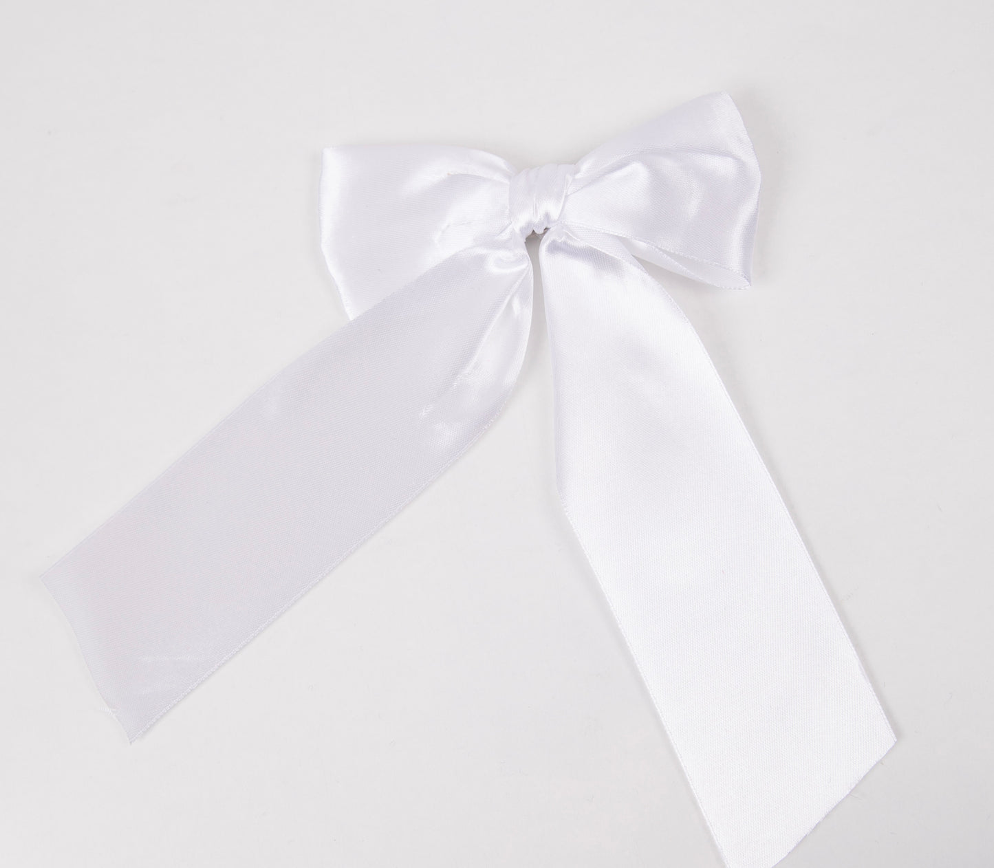 WHITE SILK BOW
