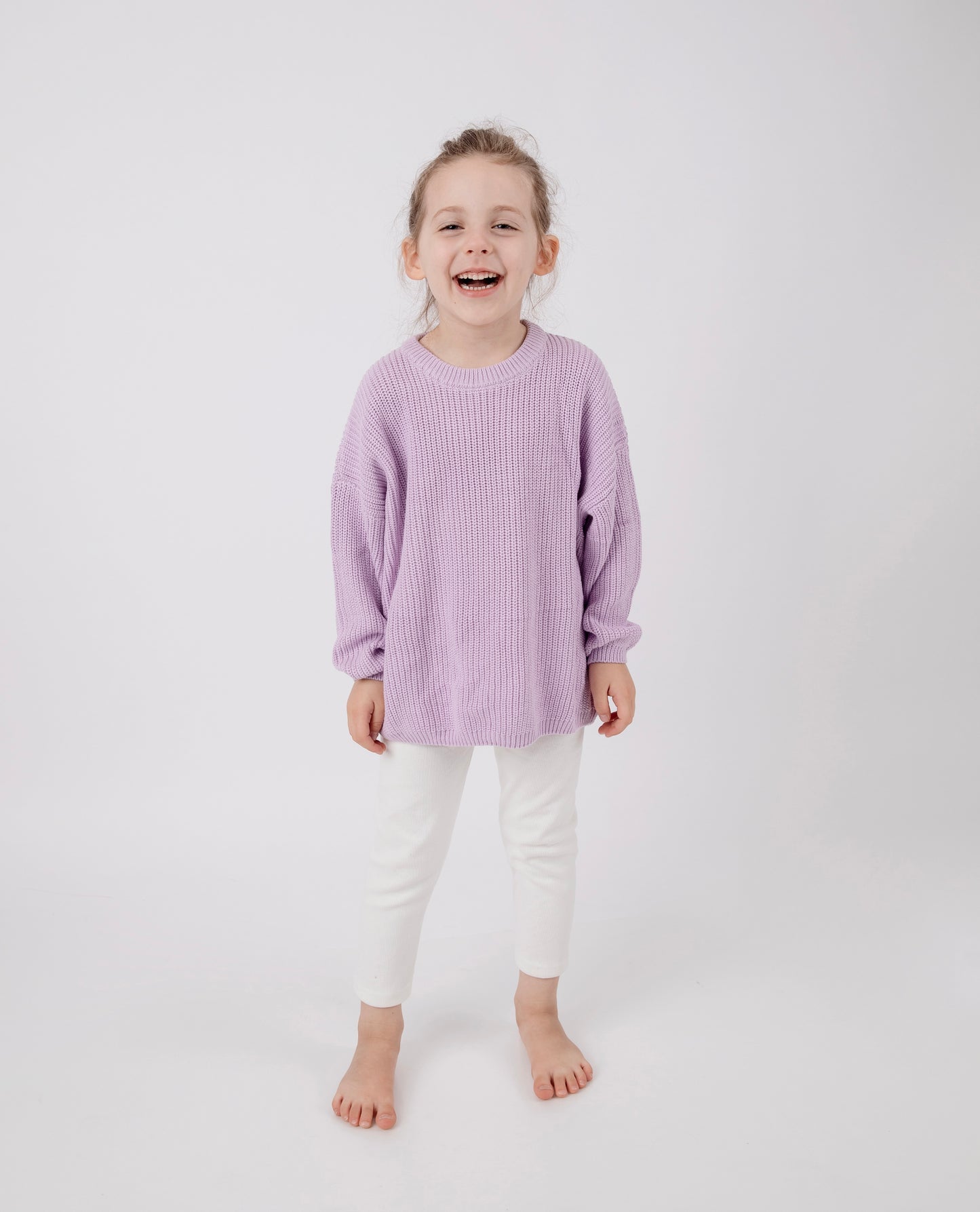 OVERSIZED KNIT SWEATER IN LAVENDER