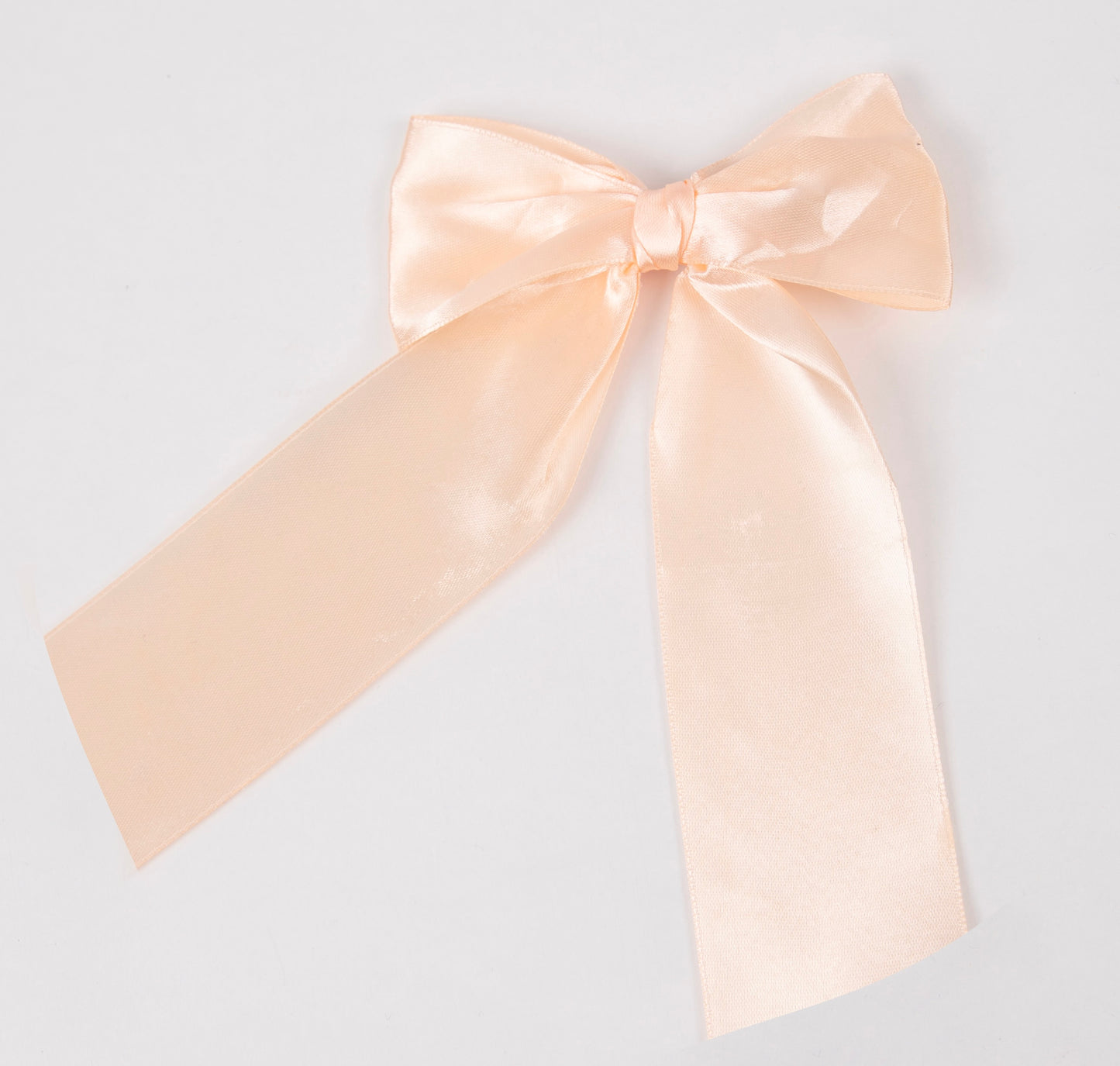 PEACH SILK BOW