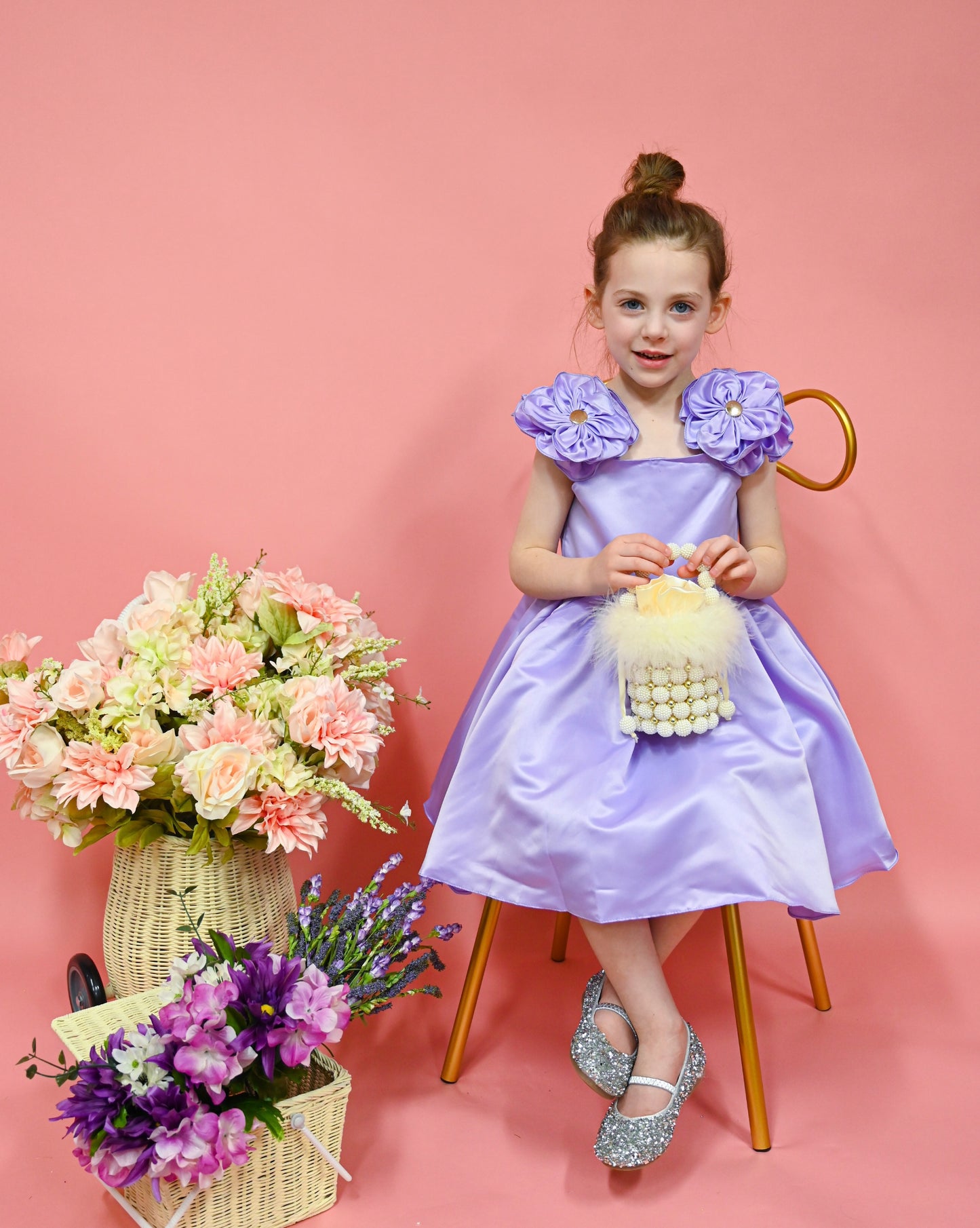 Princess floral dress - lavender