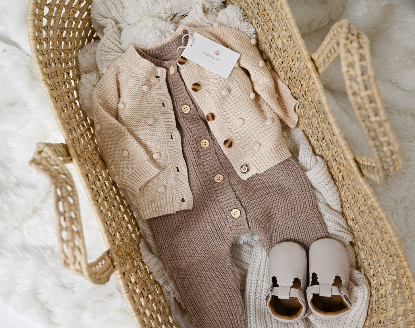 Knit romper in brown