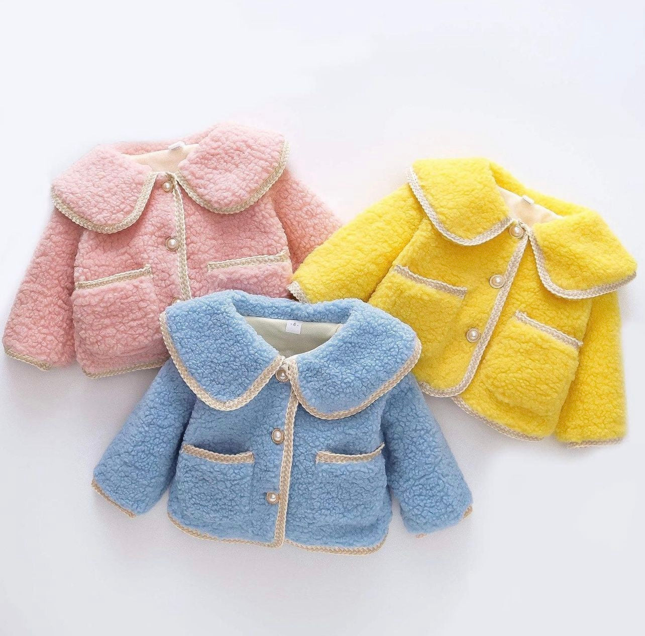 Baby blue boucle jacket