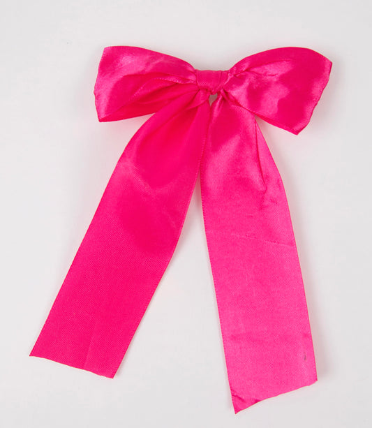 HOT PINK SILK BOW