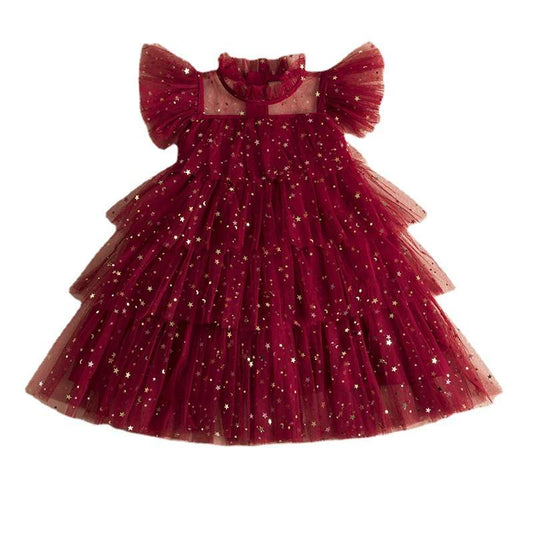 RED TULLE DRESS