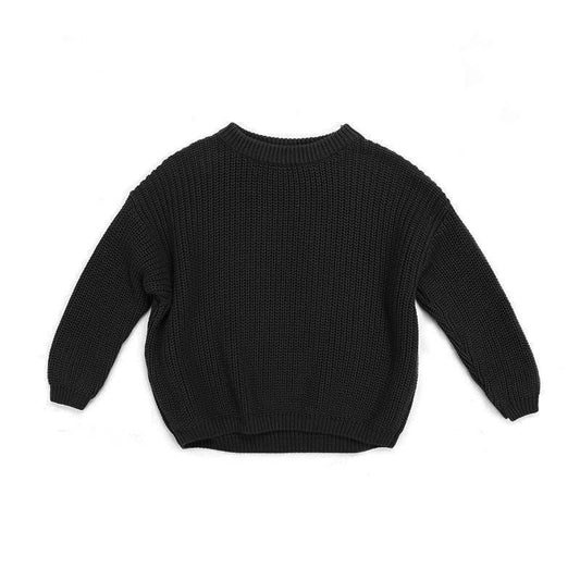 OVERSIZED KNIT SWEATER IN BLACK