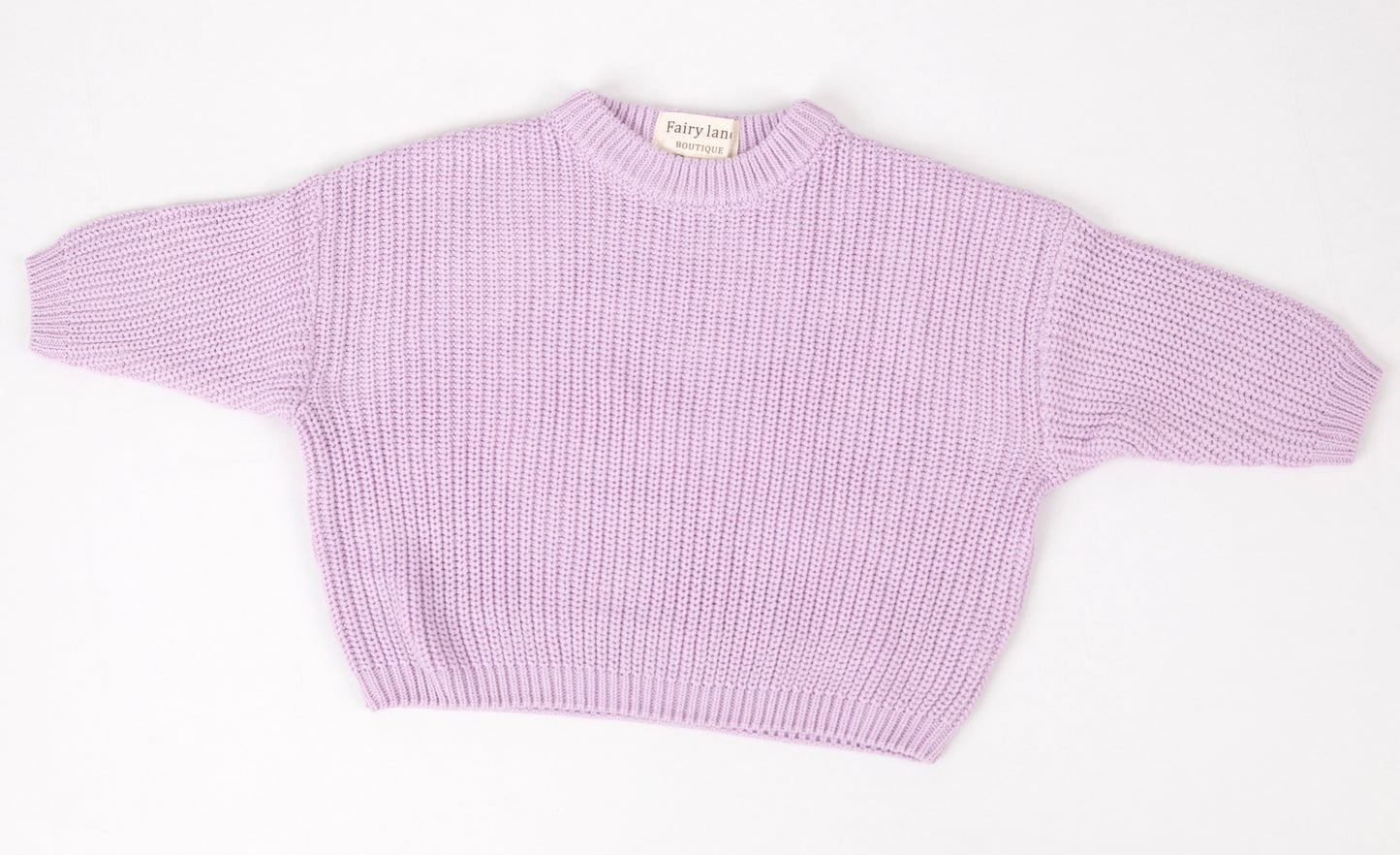 OVERSIZED KNIT SWEATER IN LAVENDER