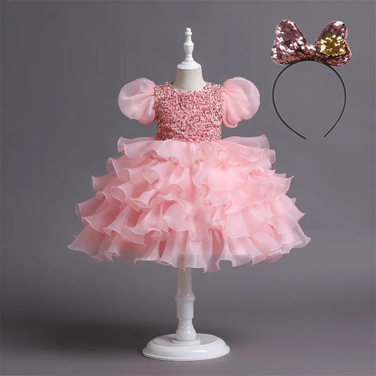 Sparkly cotton candy ball gown