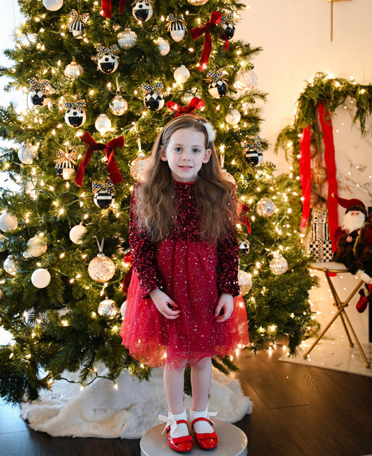 RED SEQUIN SPARKLY DRESS