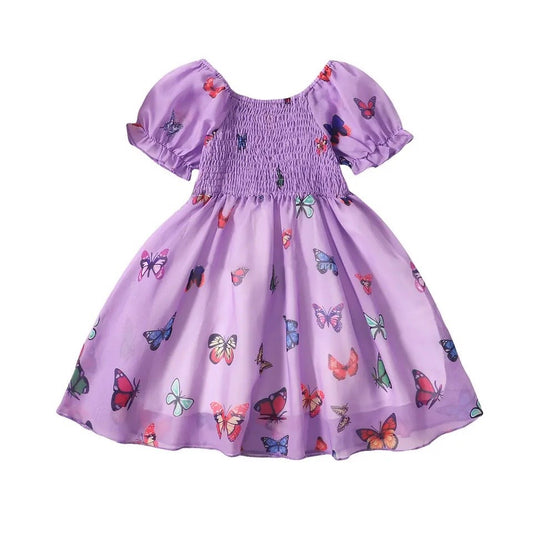 Fairy butterfly satin dress