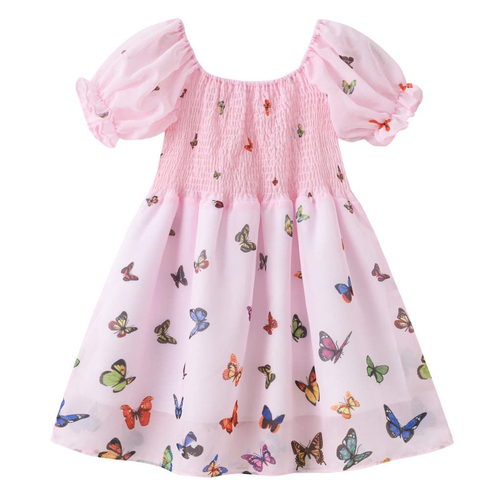 Fairy butterfly satin dress