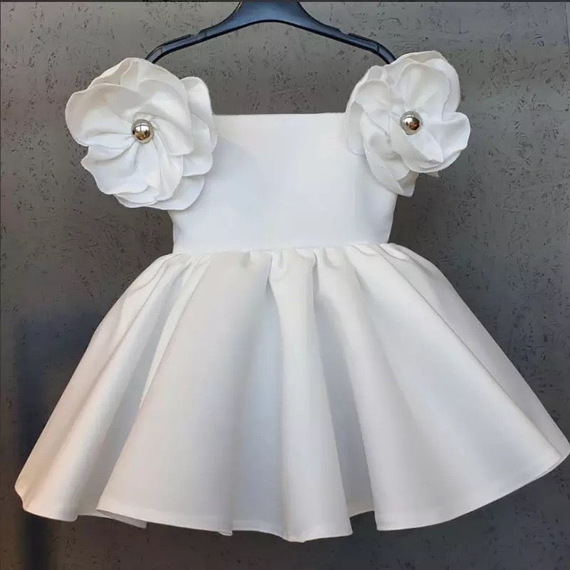 Princess floral dress - white