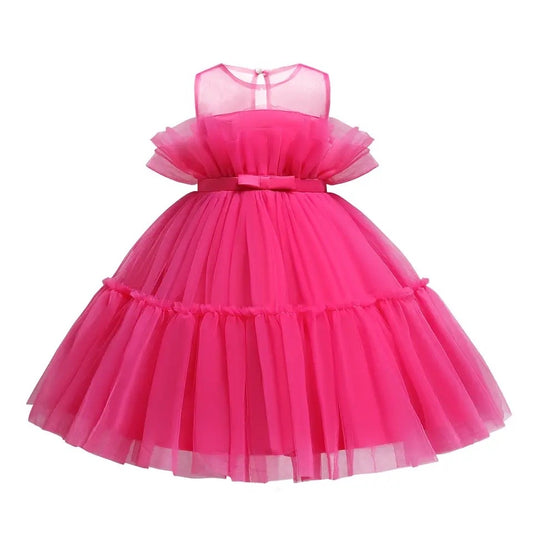 Hot pink ball gown